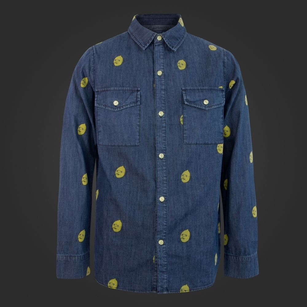 Welovefine Adventure Time Lemon Denim Button Up - Picture 1 of 4